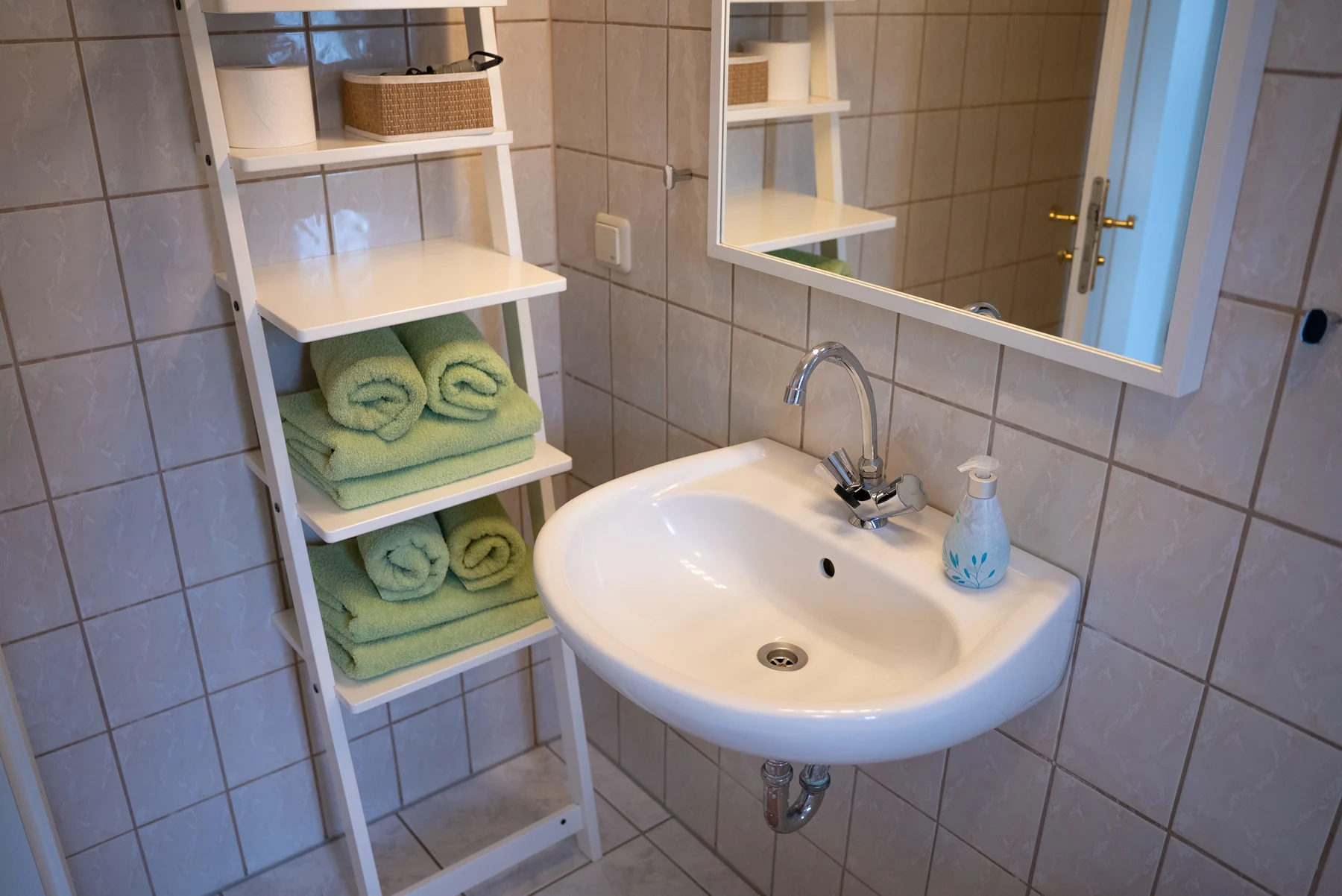 Badezimmer im Apartment Wiesenklee